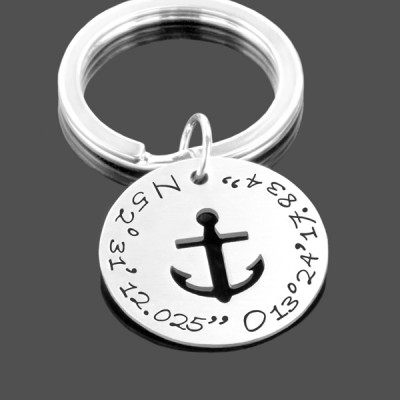 Schlüsselanhänger mit Gravur personalisiert Männer DOG TAG 925 Silber Anhänger Geschenk Mann Jahrestag Kennenlerntag Paar 