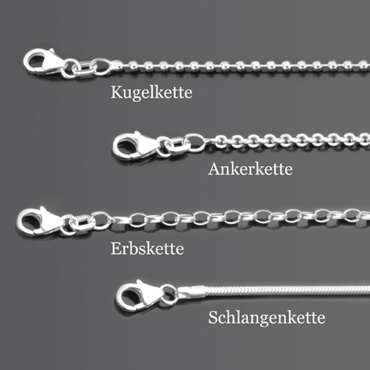 personalisierte Familienkette Namenskette mit Gravur WIR DREI Geschenk