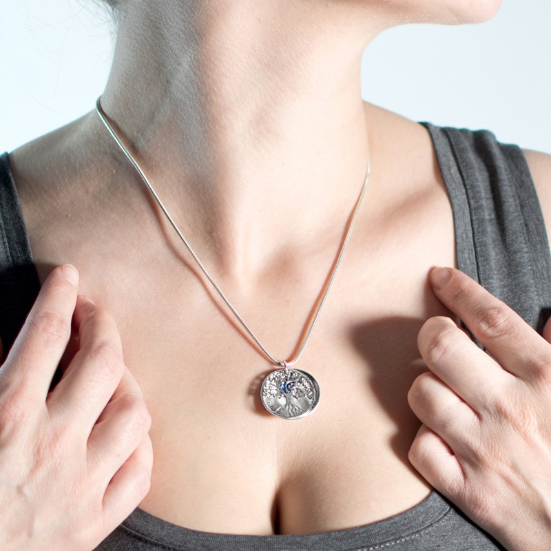 Lebensbaum Kette TREE OF LOVE CRYSTAL Namenskette