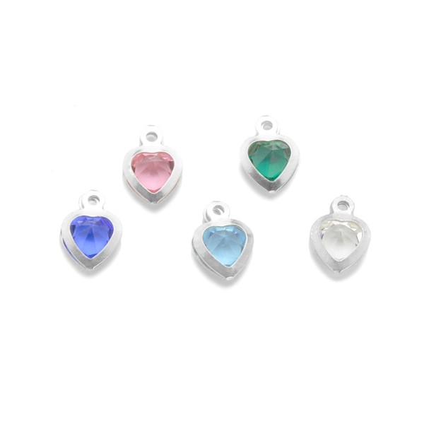 zusätzlicher Kristallstein in Herzform