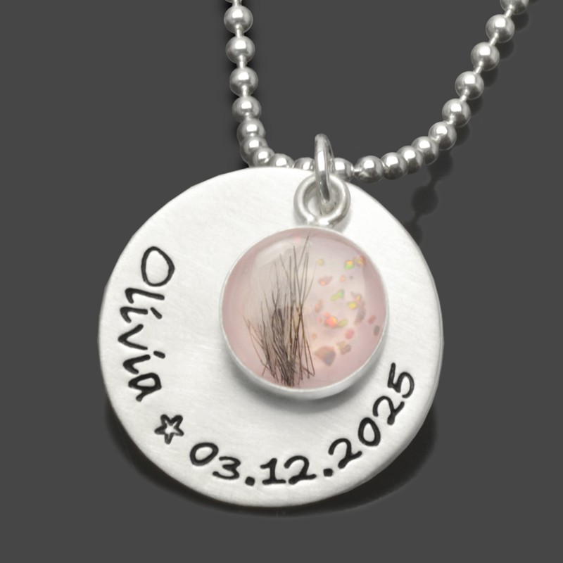 Babyhaar-personalisierte-Halskette-Erinnerungsschmuck--