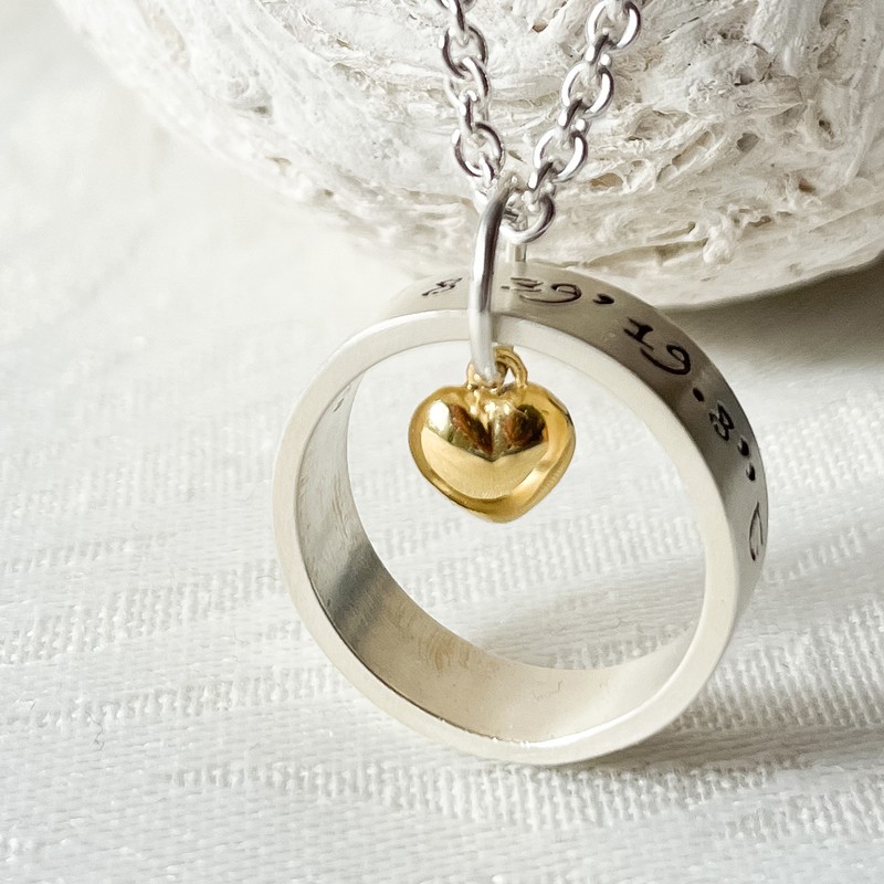 Namenskette Silber LIEBESRING 925 Kette mit Gravur