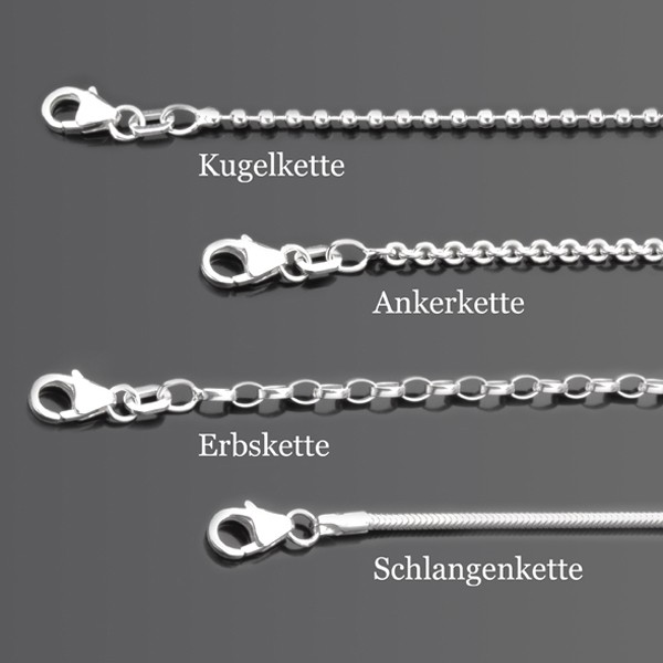 Herrenkette mit Koordinaten ANCHORED 925 Silberkette für Männer