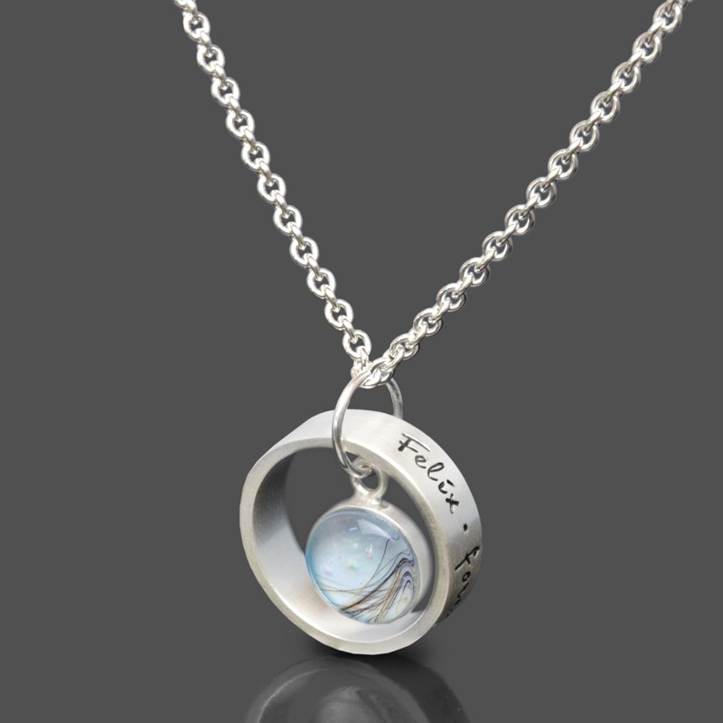 Tierhaarschmuck-Erinnerungsschmuck-Name-Hund-Katze-Pferd