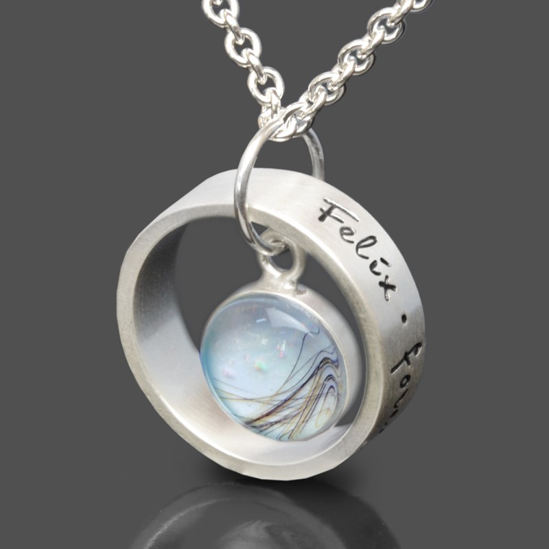 Tierhaarschmuck-Erinnerungsschmuck-Name-Hund-Katze-Pferd