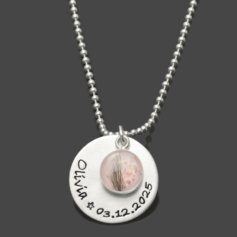 Babyhaar-personalisierte-Halskette-Erinnerungsschmuck--