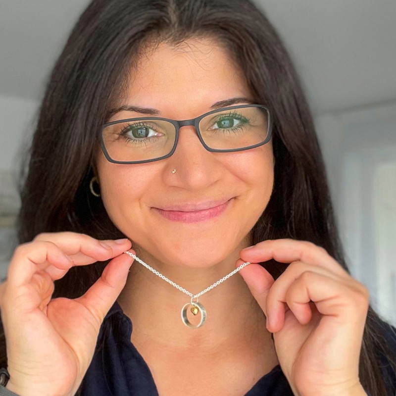 Namenskette Silber LIEBESRING 925 Kette mit Gravur