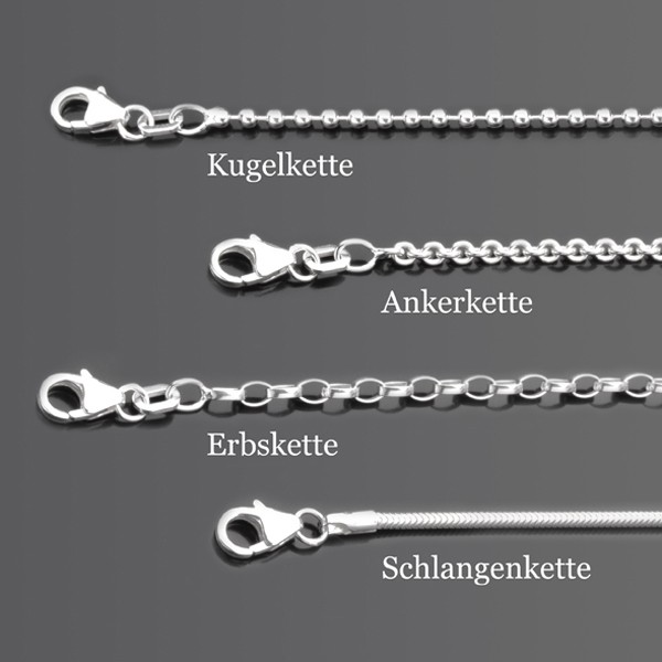 SCHUTZKREIS 925 Silber Kette mit Namen, Familienkreis, Gravur